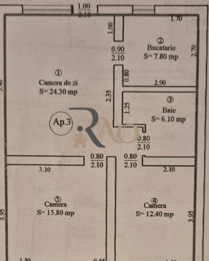 Apartament la vilă cu 3 camere, curte de 147 mp și 2 parcari, zona Arhitectilor!